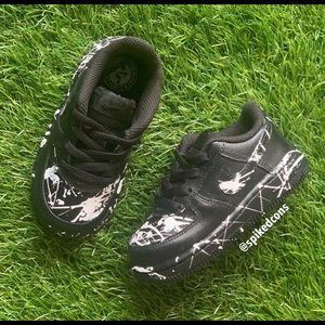 Black and white splatter Air Force 1 toddler